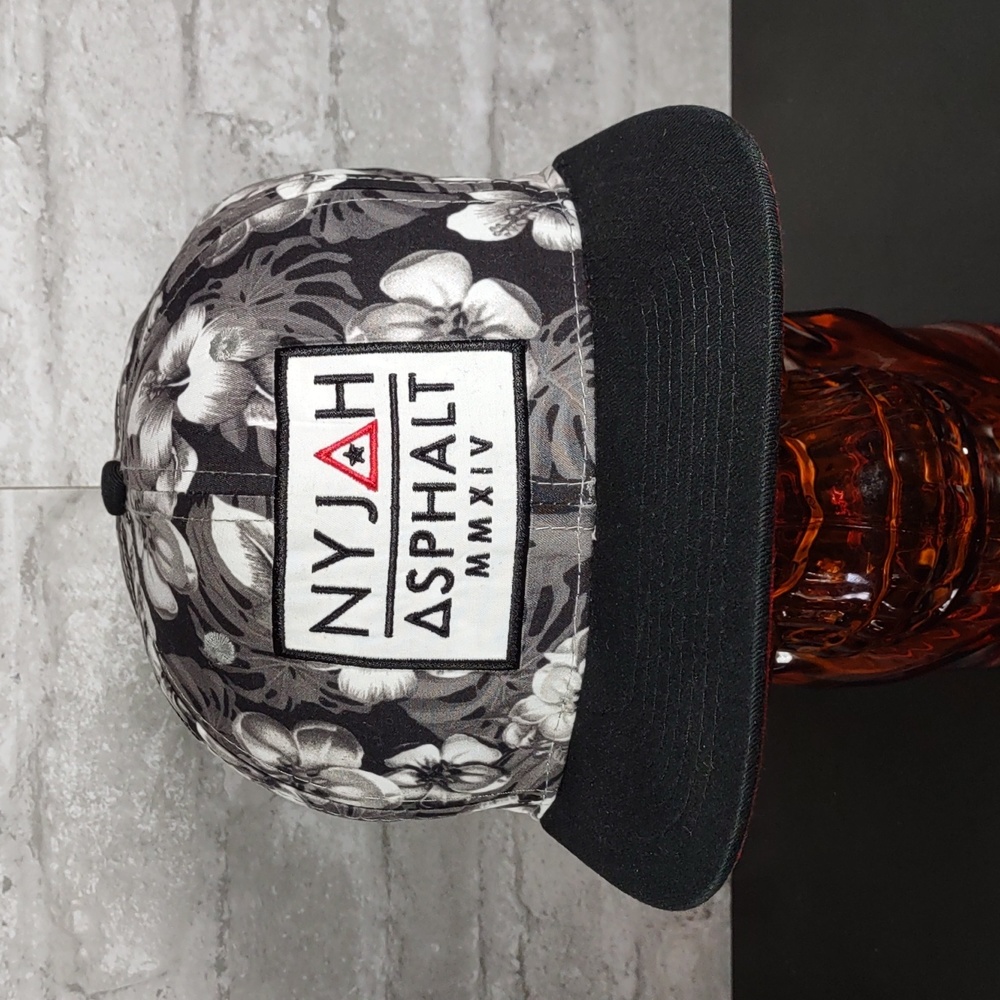 ASPHALT Hawaiian Floral Print Baseball Cap